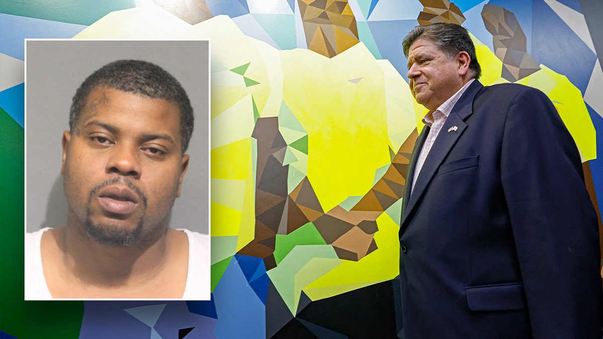 JB Pritzker poses for photo with accused murderer