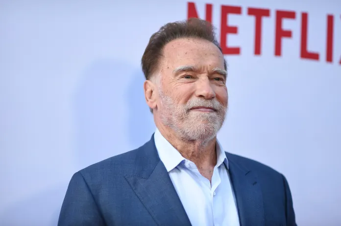 Arnold Schwarzenegger arrives at the season two premiere of "Fubar" on Wednesday, June 11, 2025, in Los Angeles.