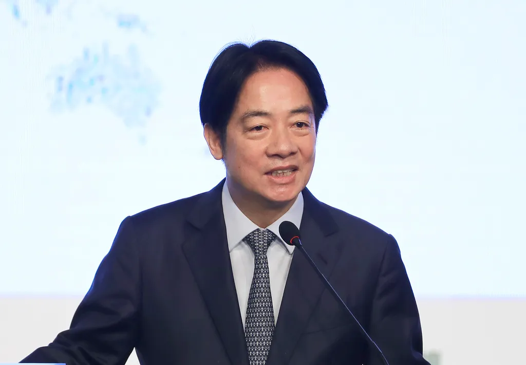 Taiwanese President William Lai delivers a speech during the Ketagalan Forum: 2025 Indo-Pacific Security Dialogue.