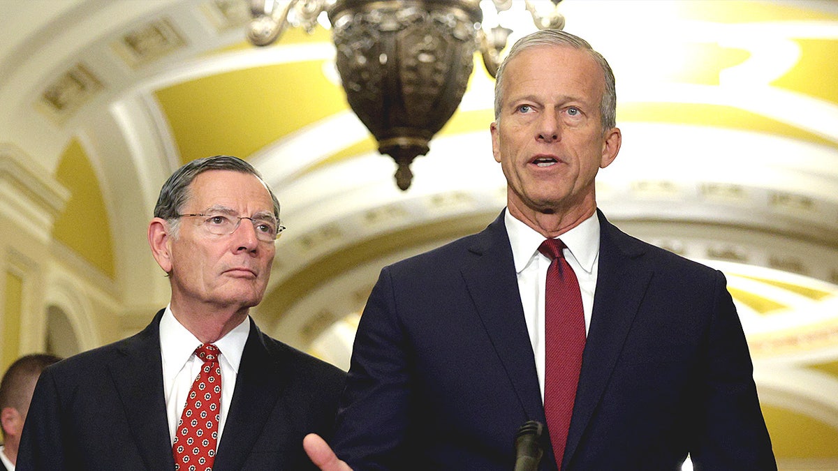 Senate Majority Leader John Thune and Senate Majority Whip John Barrasso