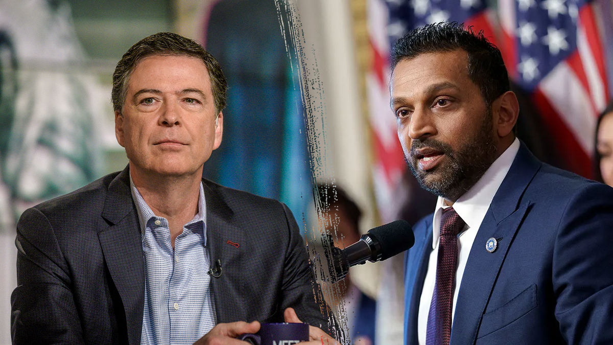 Comey and Patel in a split photo