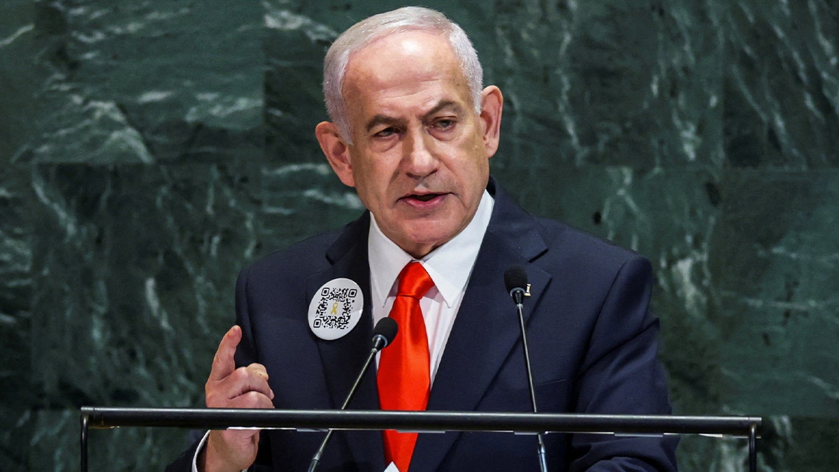 Israeli Prime Minister Benjamin Netanyahu addresses the 80th United Nations General Assembly at U.N. headquarters in New York City, Sept. 26, 2025.