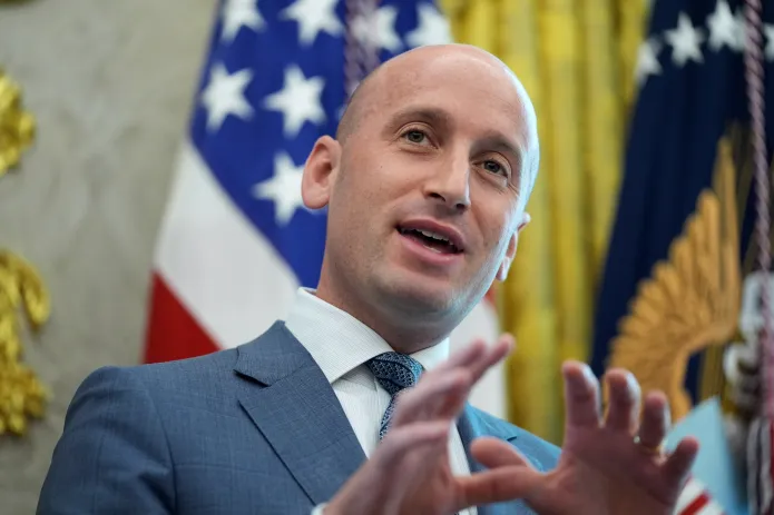 White House deputy chief of staff Stephen Miller speaks.
