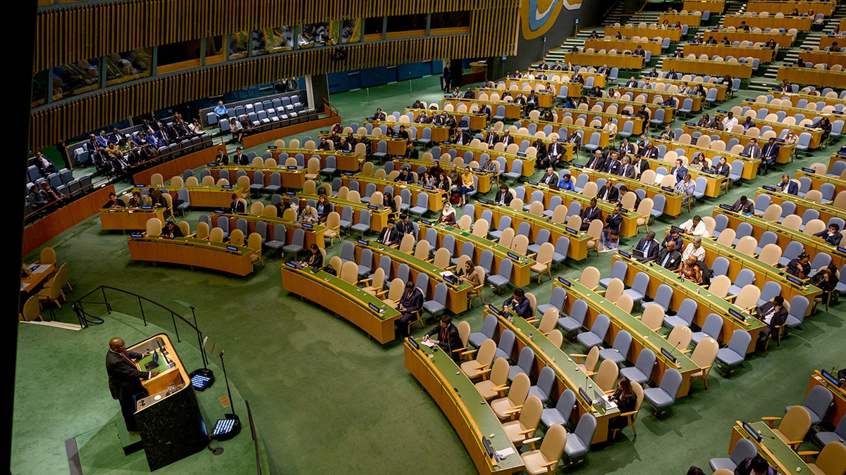 President of South Africa Cyril Matamela Ramaphosa speaks at UNGA