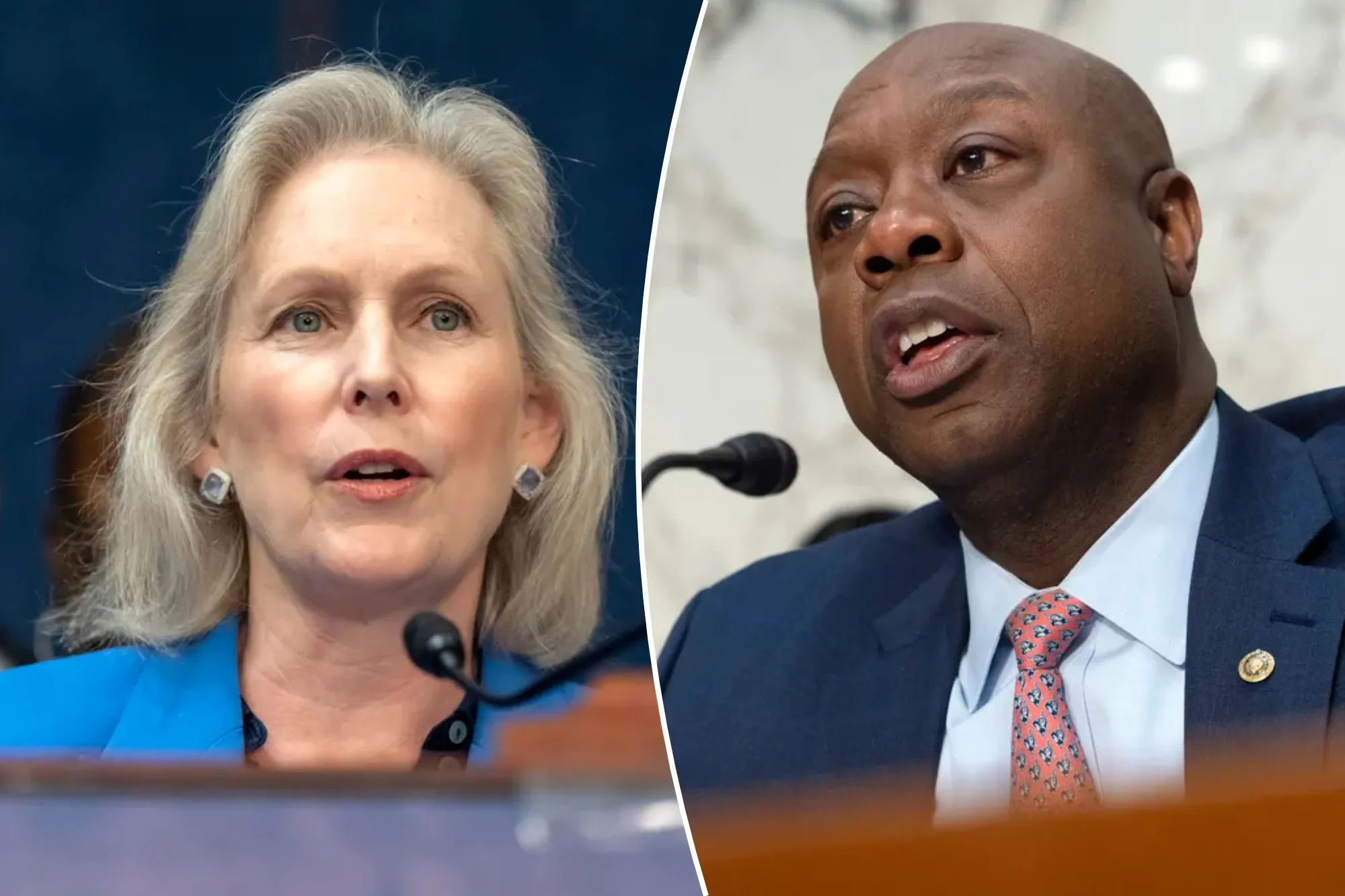 DSCC Chair Kirsten Gillibrand (D-NY) and NRSC Chair Tim Scott (R-SC).