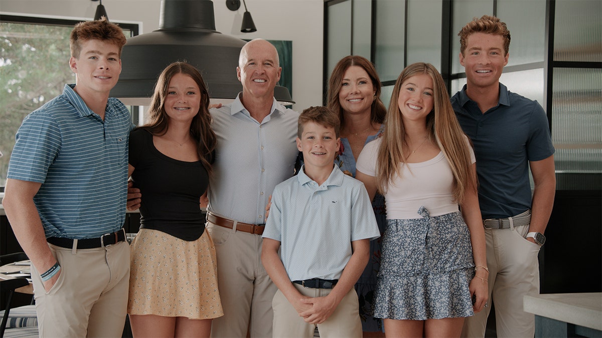 Mike Minogue, his wife Renee, and their five children