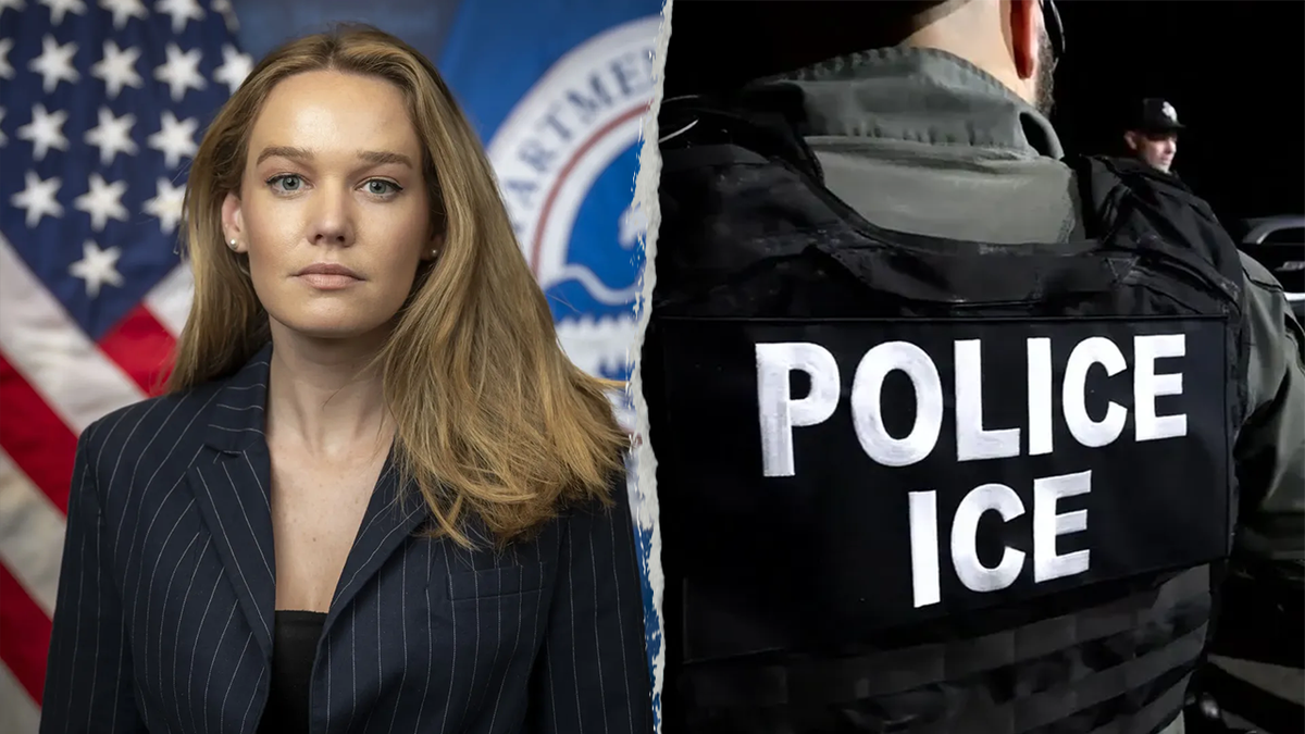DHS Asst. Secretary Tricia McLaughlin and an ICE agent
