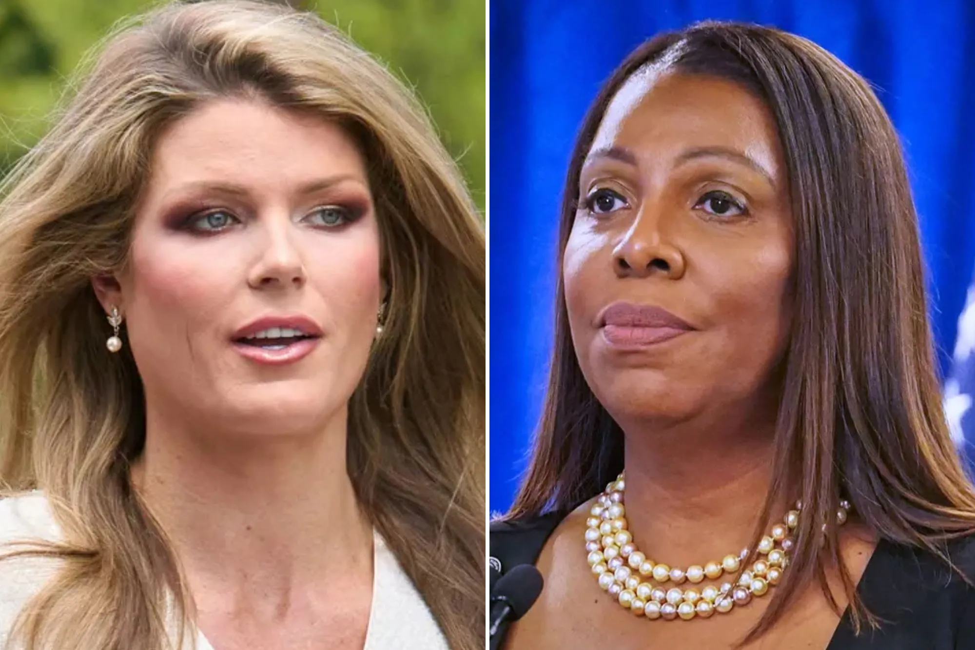 Lindsey Halligan and Letitia James