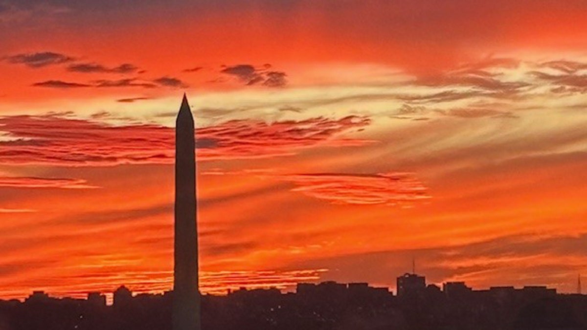 Washington, D.C. sunset on tuesday, Sept. 30, 2025