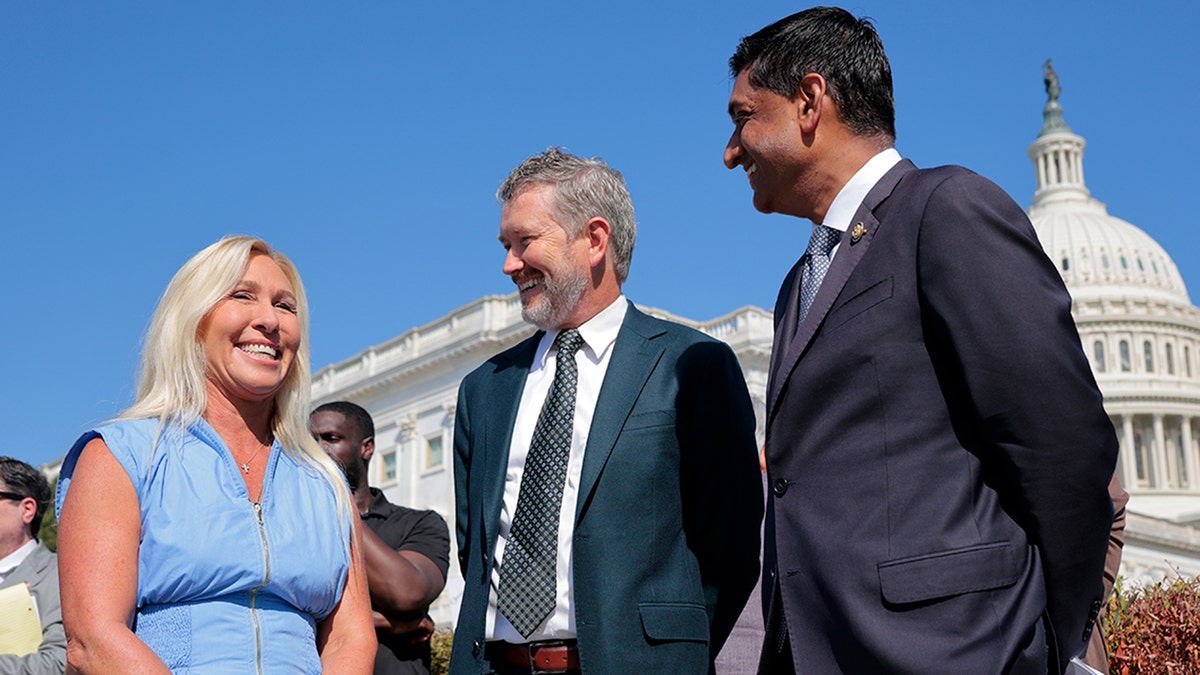 Reps. Marjorie Taylor Greene, Thomas Massie, and Ro Khanna