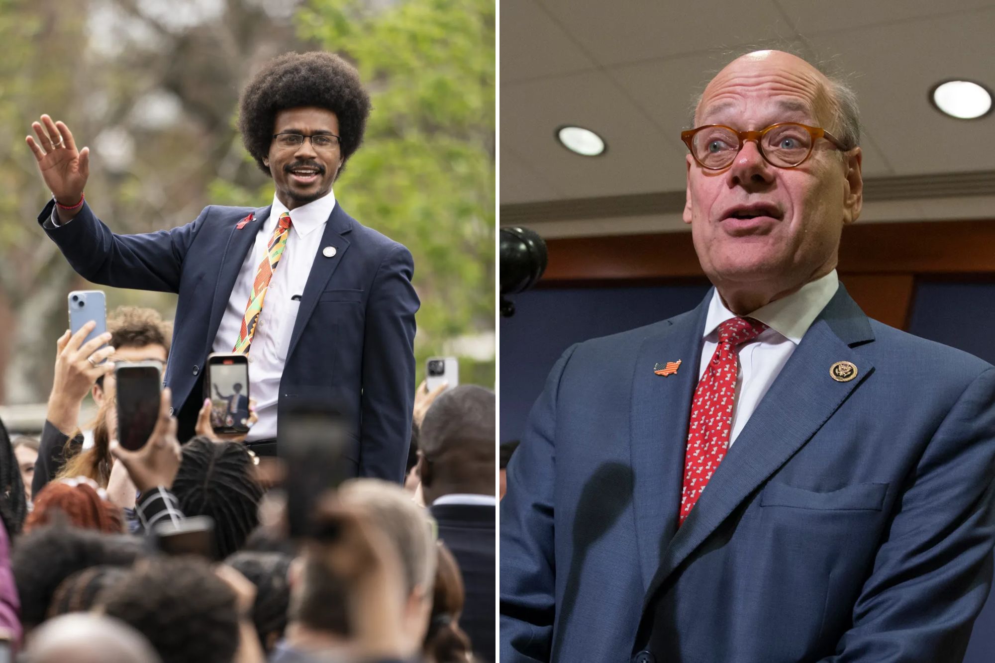 Democratic Tennessee state Rep. Justin Pearson and Rep. Steve Cohen (D-TN). 