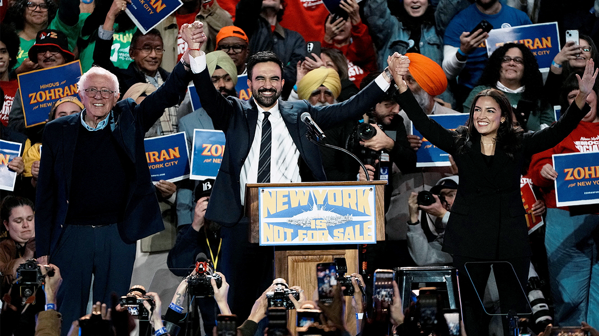 Sen. Bernie Sanders and Rep. Alexandria Ocasio-Cortez rally for Zohran Mamdani