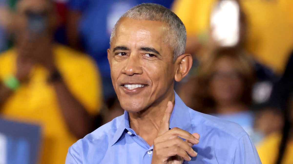 Obama speaking at 2024 campaign event