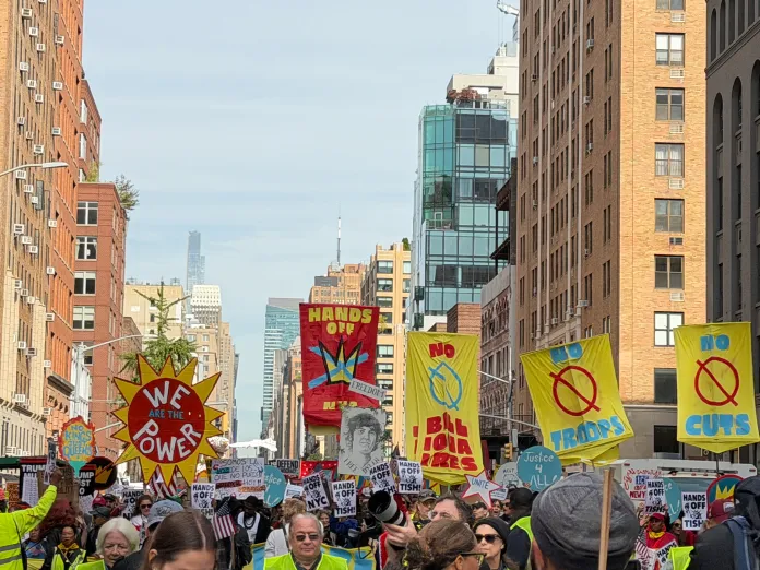 No Kings protest in New York City.