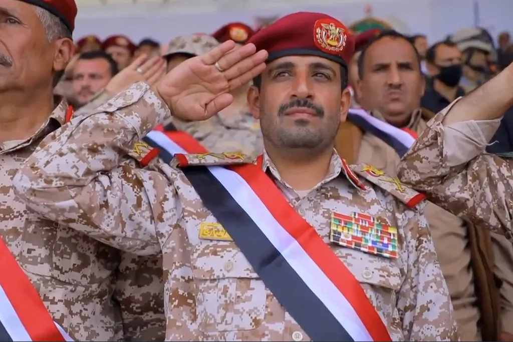 This image made from an undated video released by Yemen's Houthi rebels shows Maj. Gen. Muhammad Abdul Karim al-Ghamari, whom the group acknowledged on Thursday, Oct. 16, 2025, had been killed. 