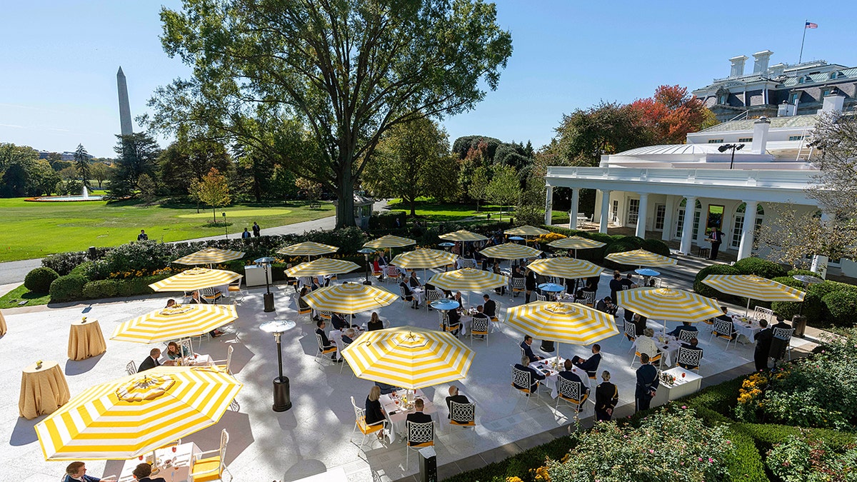 Rose Garden club luncheon where President Trump addresses GOP lawmakers