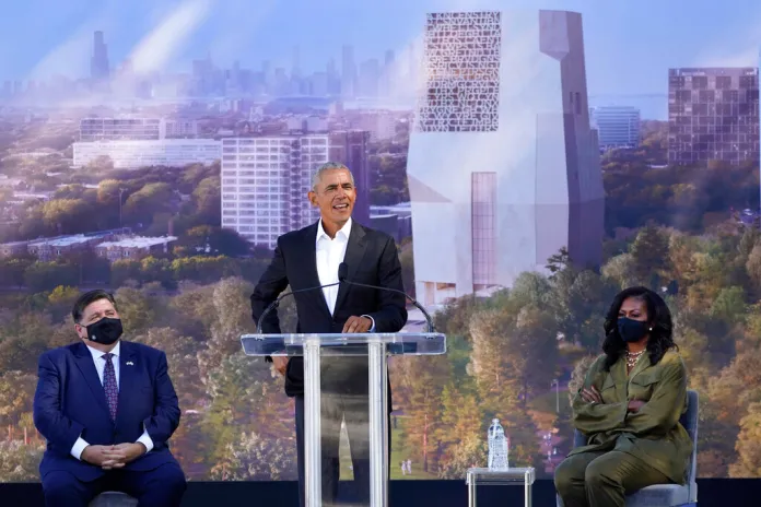 Former President Barack Obama speaks