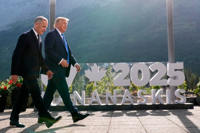 President Donald Trump and Canadian Prime Minister Mark Carney are meeting again at the White House as Carney faces renewed pressure at home to strike a trade deal.