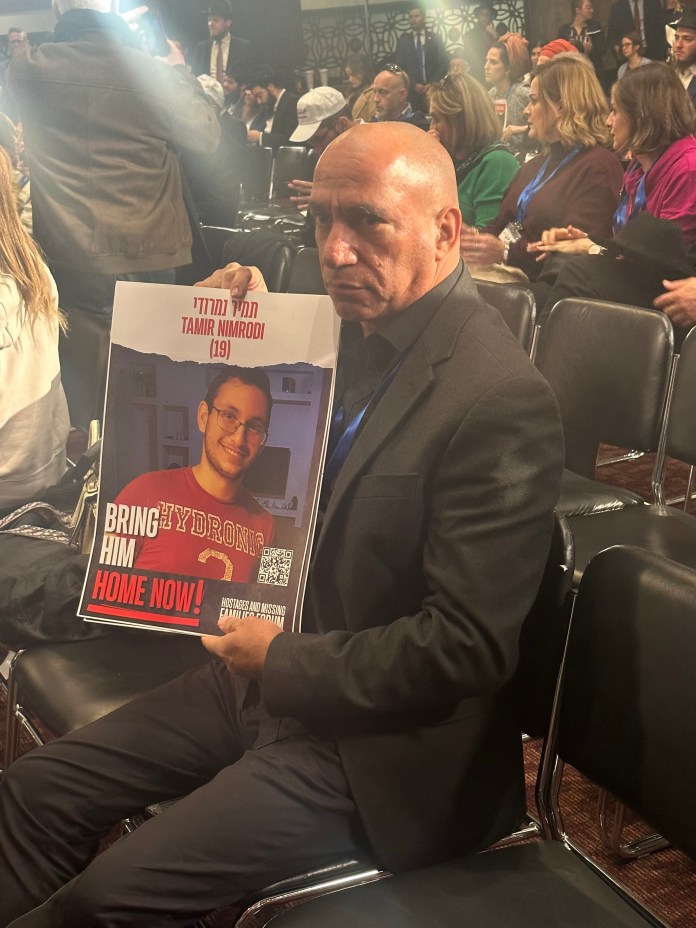 Nimrodi, 20, advocates for his release during a gathering in Washington D.C. on November 14, 2023. (Samantha-Jo Roth, Washington Examiner)