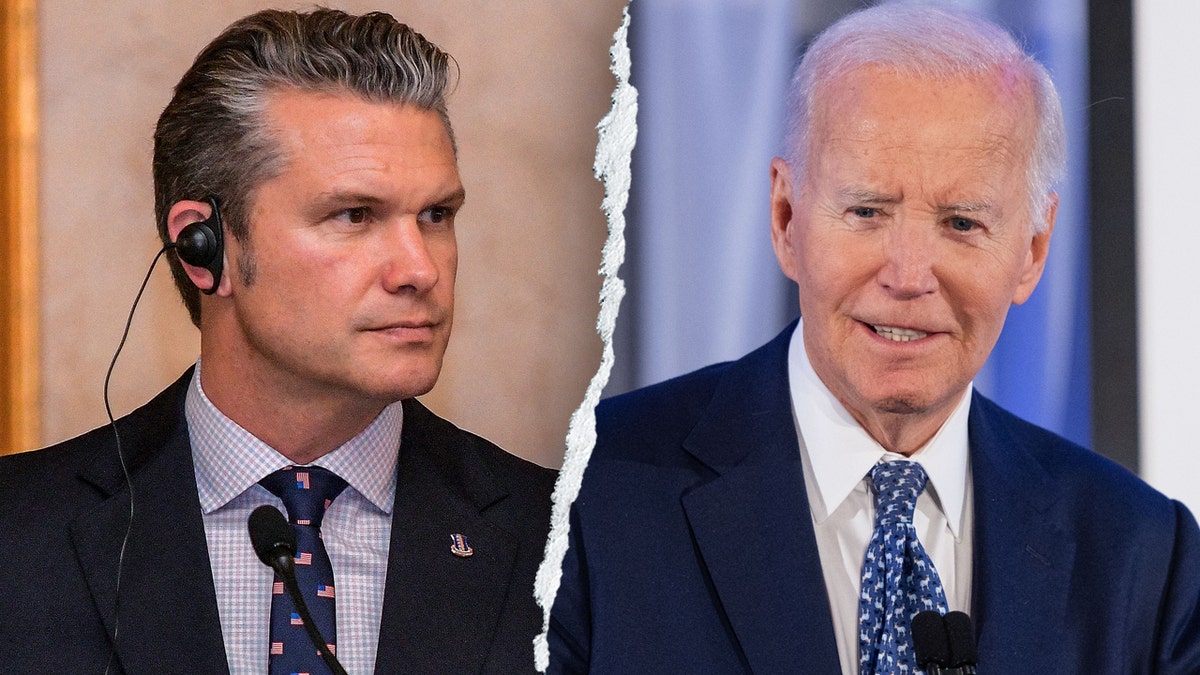 Pete Hegseth and Joe Biden