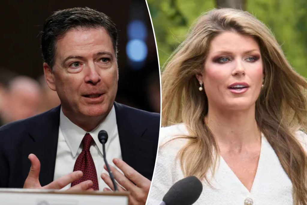 Former FBI Director James Comey, left, and U.S. Attorney General Lindsey Halligan, right. (AP Photo/Andrew Harnik, File, and AP Photo/Jacquelyn Martin, File)