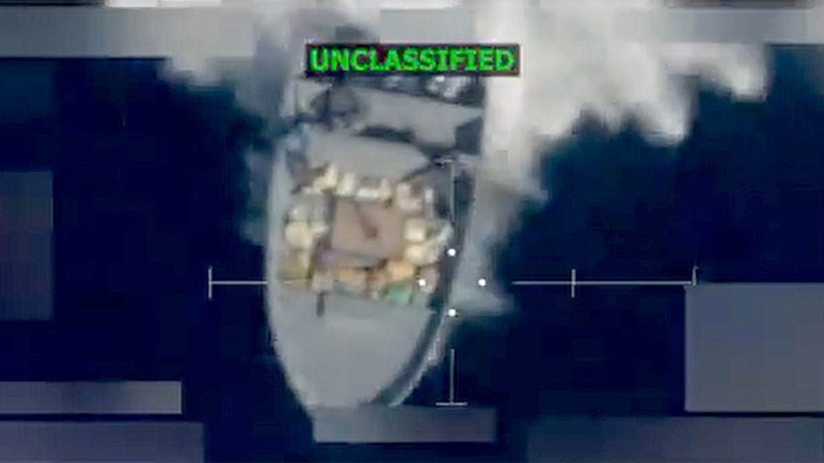 A US airstrike on an alleged drug boat