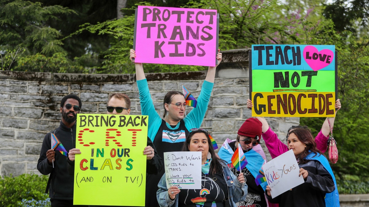 DEI protesters at rally