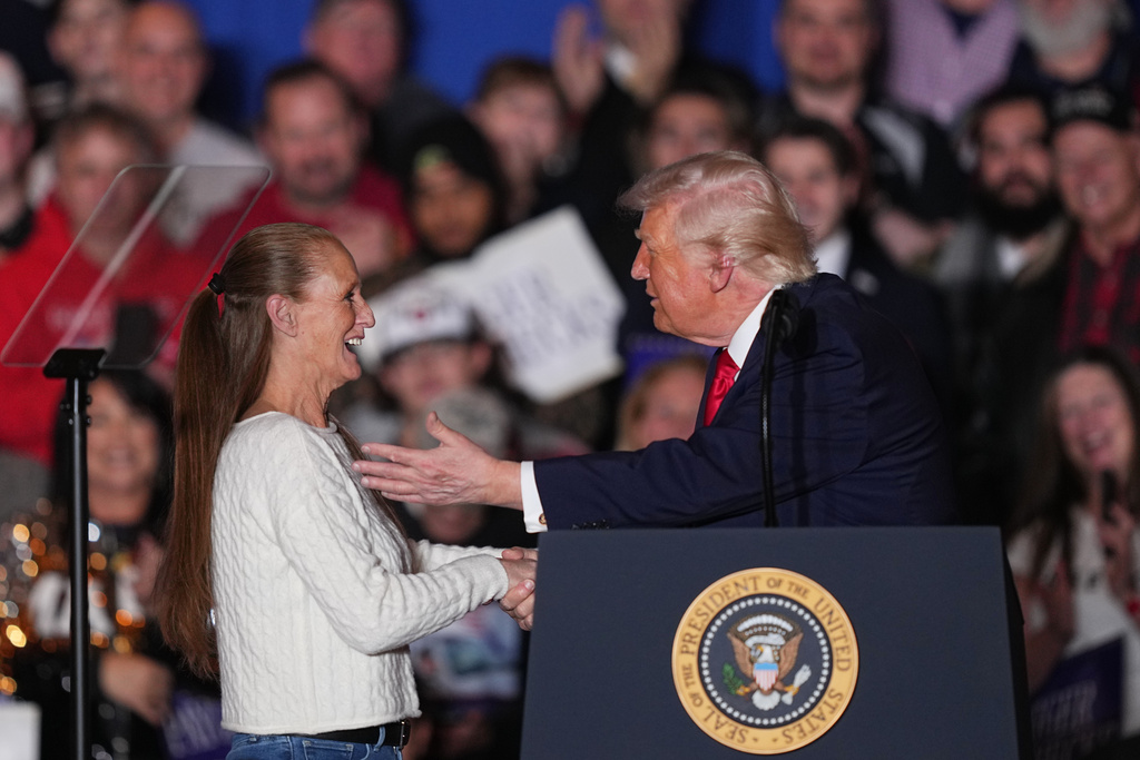 President Donald Trump and Donna Zajack.