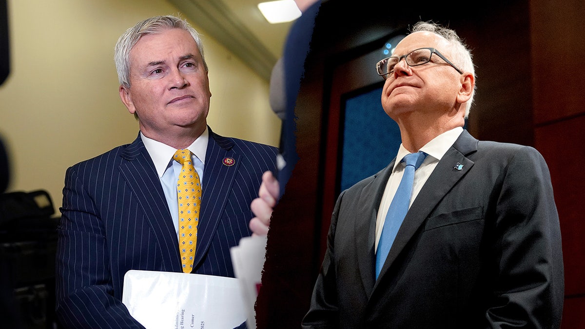 James Comer, left, pictured next to Minnesota Governor Tim Walz, right