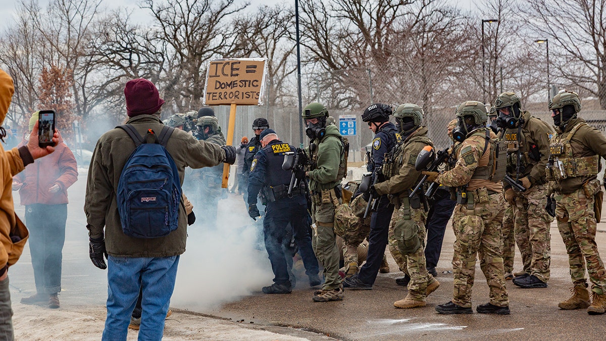 ICE agents and agitators clash in Minneapolis.