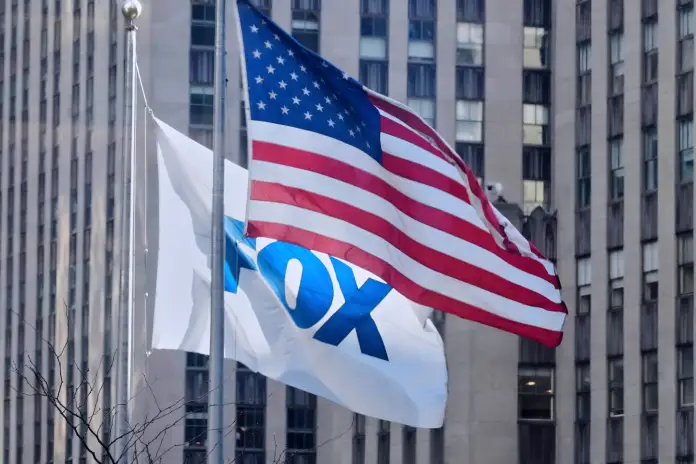 Fox and US Flag.