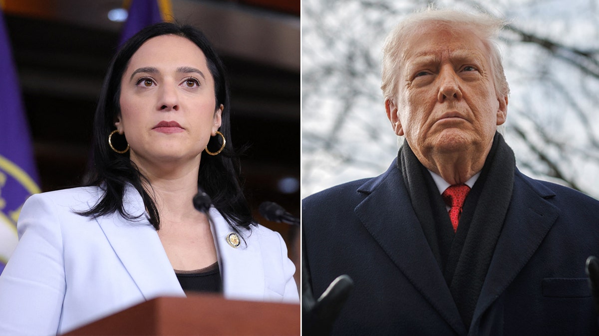 Left: Rep. Yassamin Ansari; Right: President Donald Trump