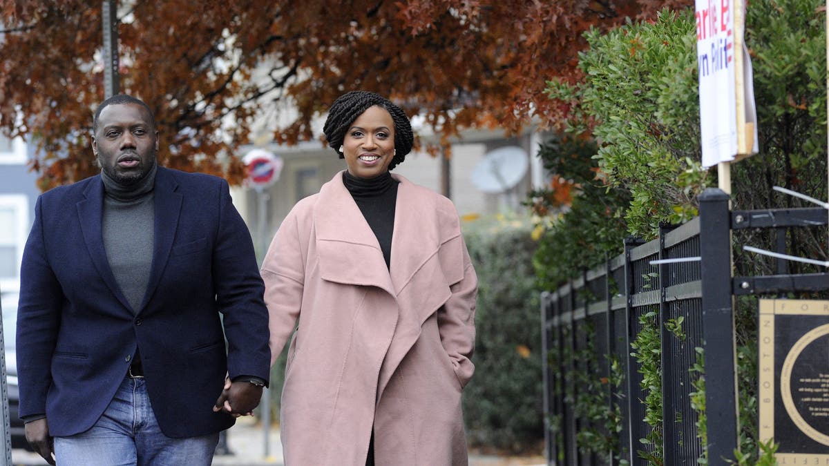 Rep. Ayanna Pressley, D-Mass., and her husband Conan Harris.