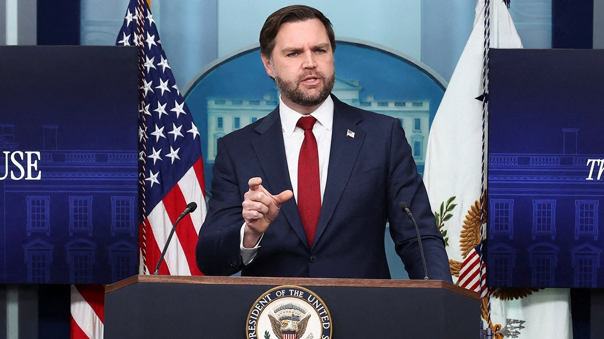 Vice President JD Vance speaks at White House press briefing