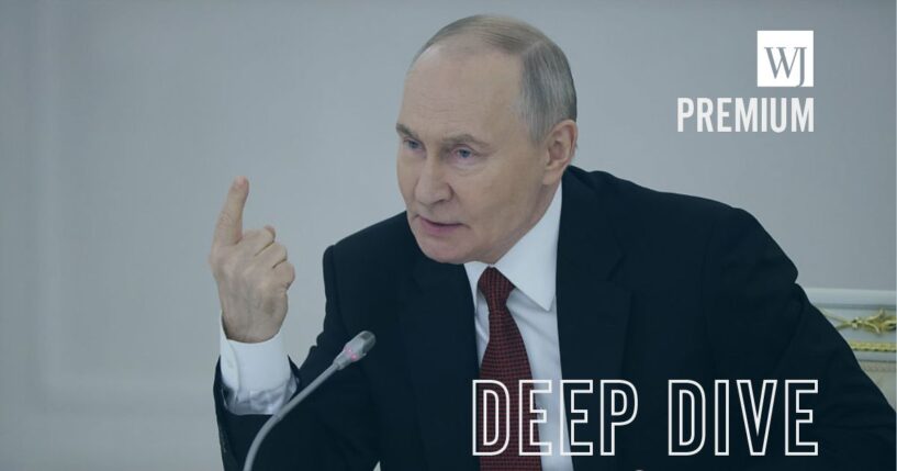 Russian President Vladimir Putin gestures while speaking at the Kremlin in December in Moscow, Russia.