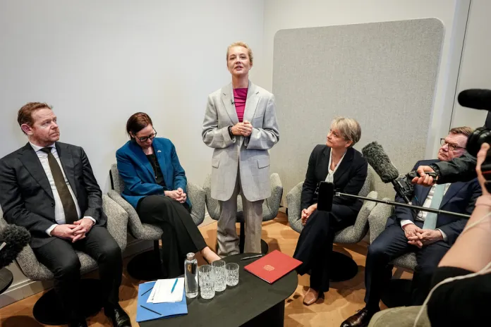 Yulia Navalnaya, human rights activist and wife of Russian opposition leader Alexei Navalny, gives a press statement on the death and circumstances of her husband's death on the sidelines of the Munich Security Conference in Munich, Germany, Saturday Feb. 14, 2026.