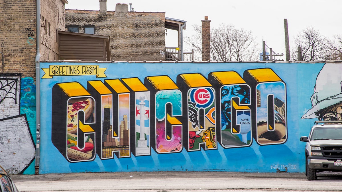 Large mural spelling 