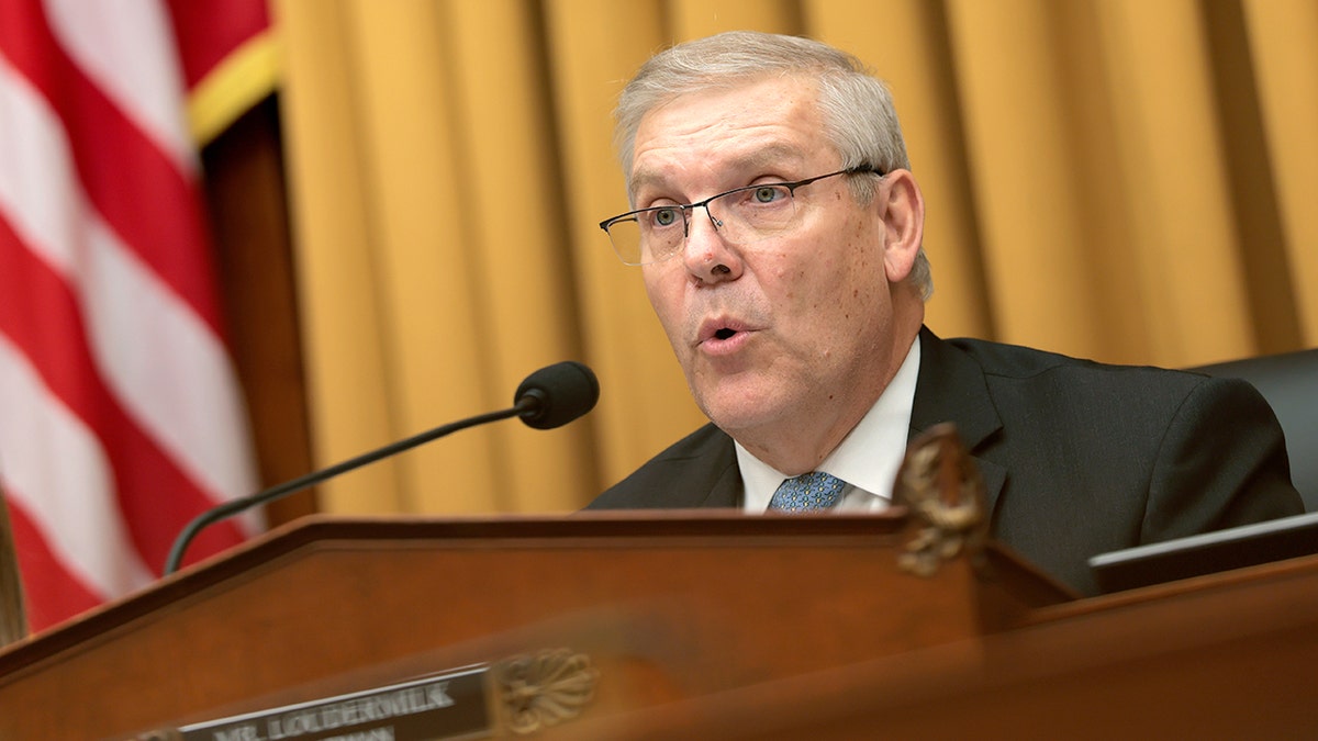 Barry Loudermilk speaking at a meeting.