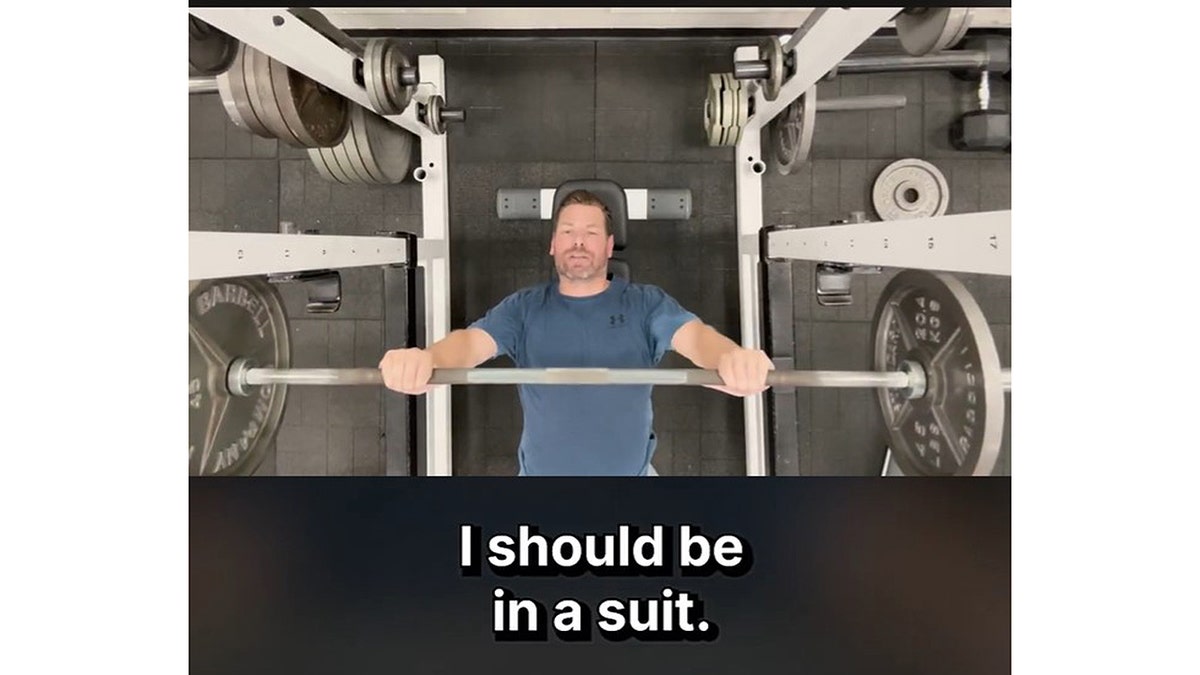 Eric Swalwell social media advertisement in the gym