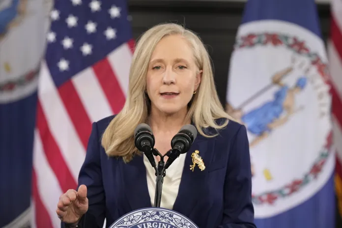 Virginia Gov. Abigail Spanberger delivers the Democratic response to President Donald Trump's State of the Union