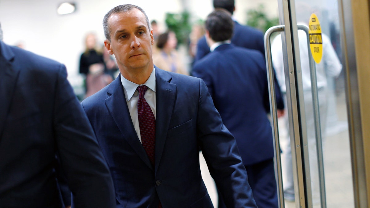 Former Trump campaign manager Corey Lewandowski arrives to meet with the House Intelligence Committee, about their ongoing probe of alleged Russian interference in the 2016 U.S. election, at the U.S. Capitol in Washington, U.S. January 17, 2018. REUTERS/Jonathan Ernst - RC1BC76792D0