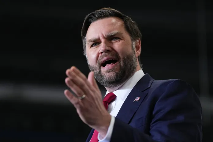 Vice President JD Vance speaks at Pointe Precision in Plover Wis., Thursday, Feb. 26, 2026.