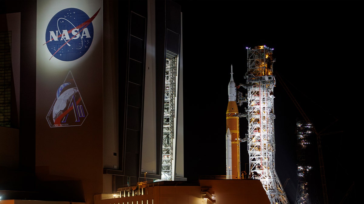 The Artemis 2 Space Launch System rocket begins its roll to Launch Complex 39 - Pad B at Kennedy Space Center in Cape Canaveral, Florida, on March 20, 2026.