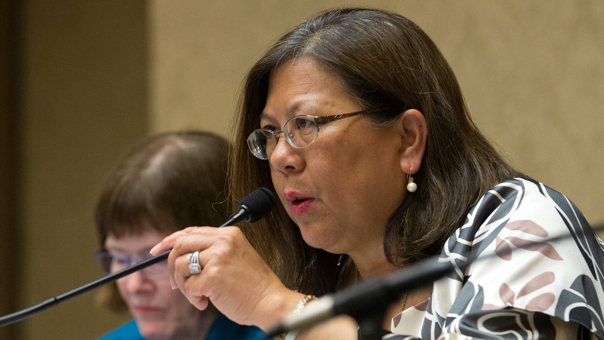California Controller Betty Yee listening during a meeting in Sacramento