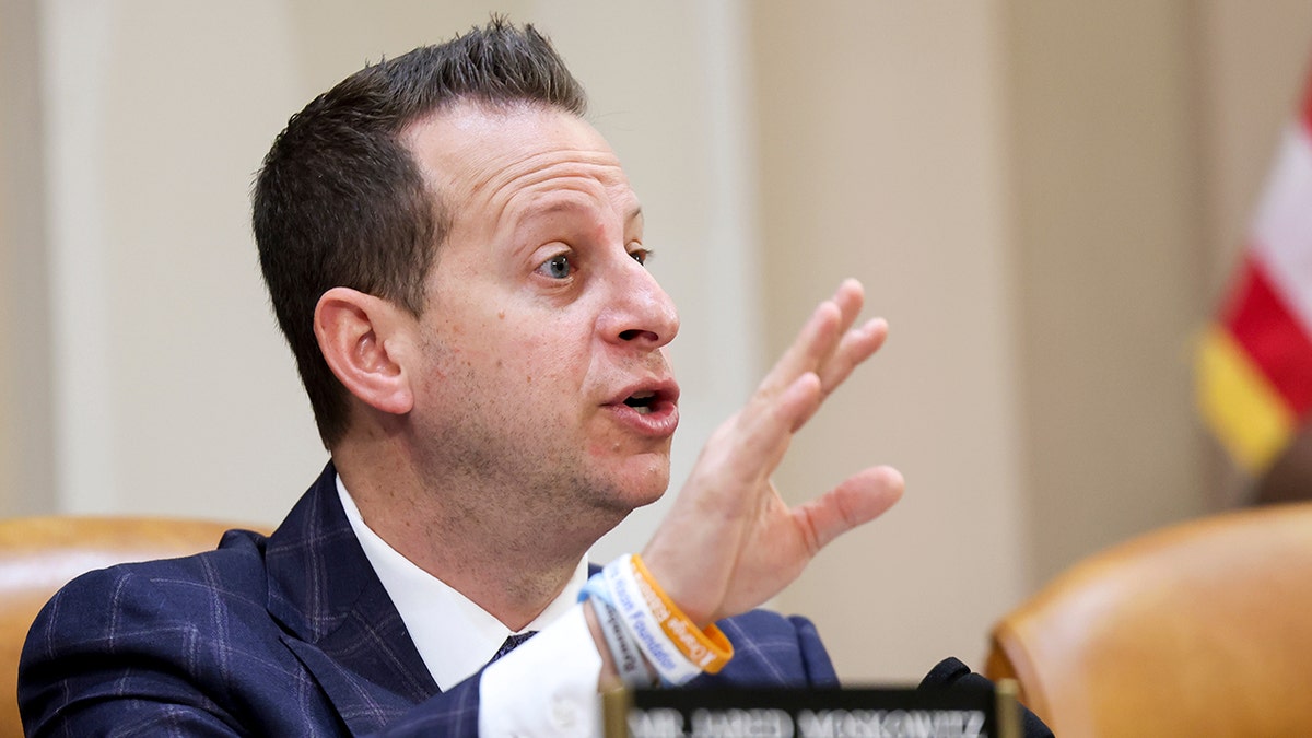 Rep. Jared Moskowitz speaking during a hearing on Capitol Hill in Washington, D.C.