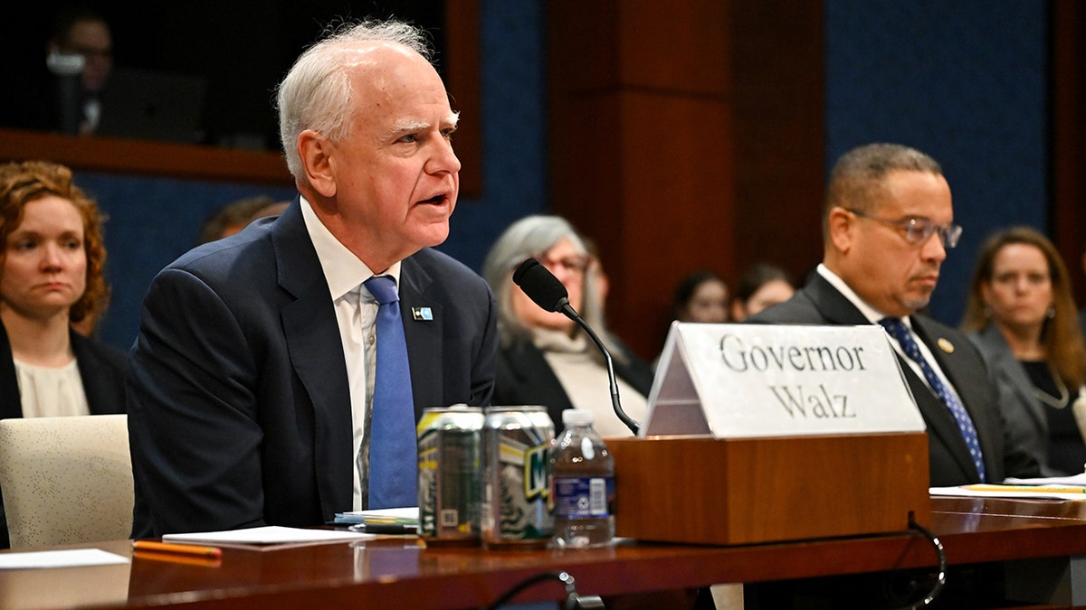Minnesota Gov. Tim Walz and Attorney General Keith Ellison testifying before Congress