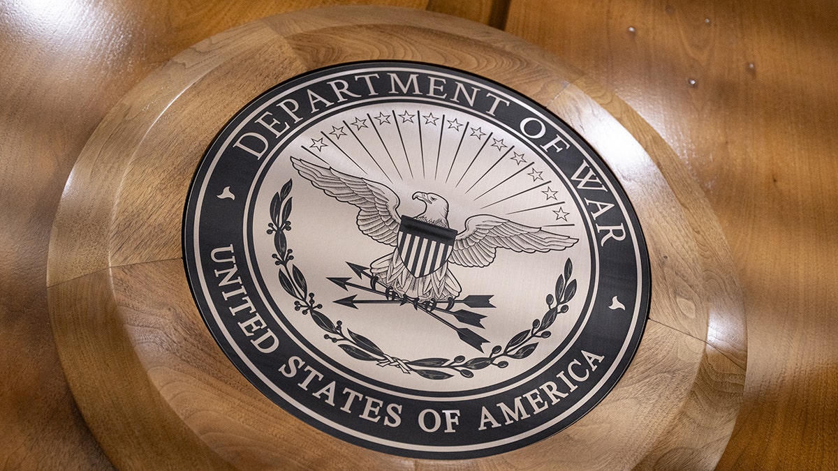 Department of War seal at Pentagon headquarters