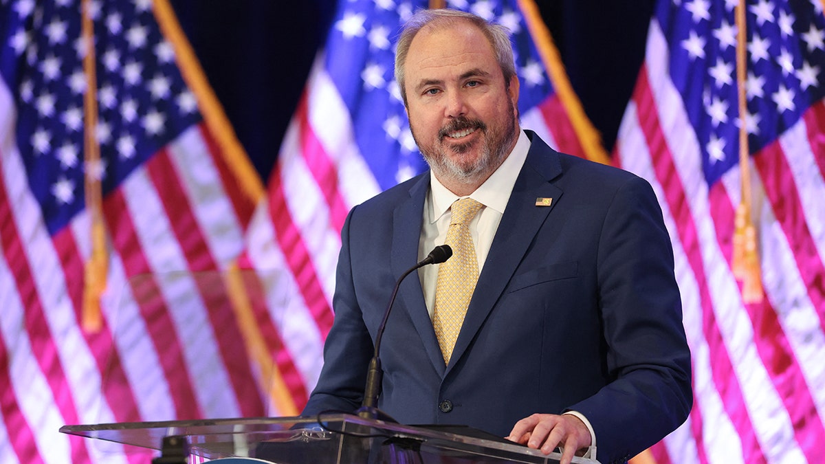 Joe Gruters speaking at the RNC Winter Meeting in Santa Barbara, California