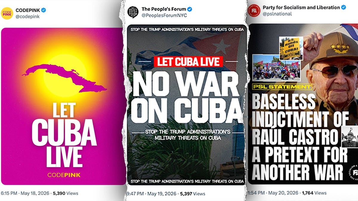 CodePink, the People's Forum and the Party for Socialism and Liberation are part of a network that is organizing protests, messaging, rallies and other symbols of support for the Communist Party of Cuba.