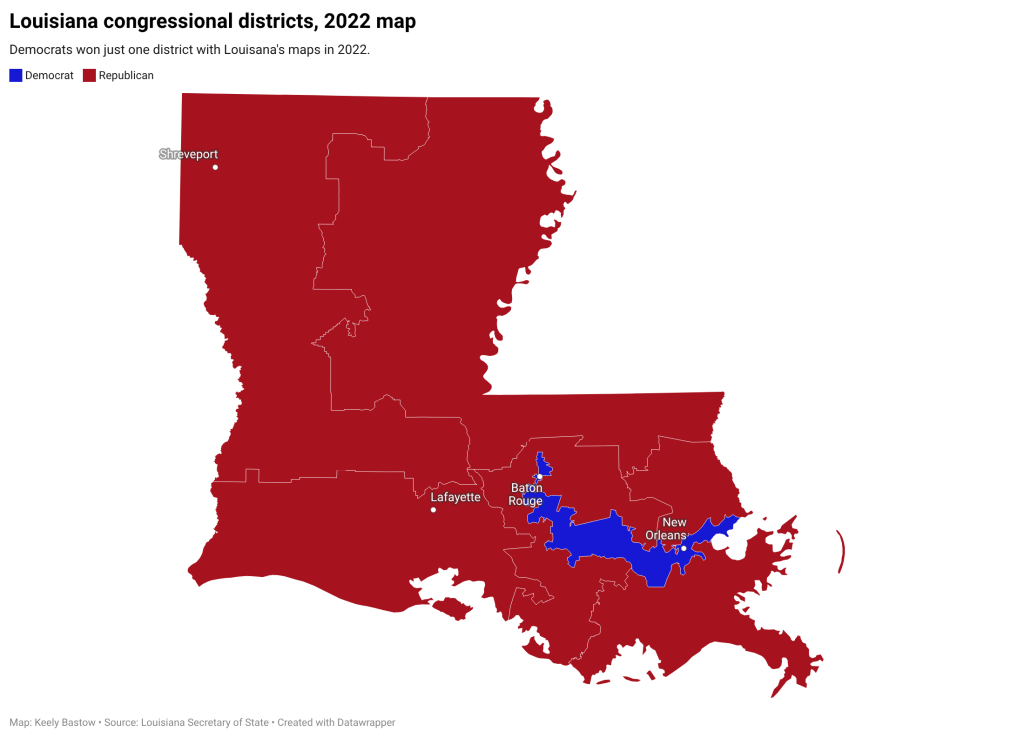 Louisiana congressional district map 2022